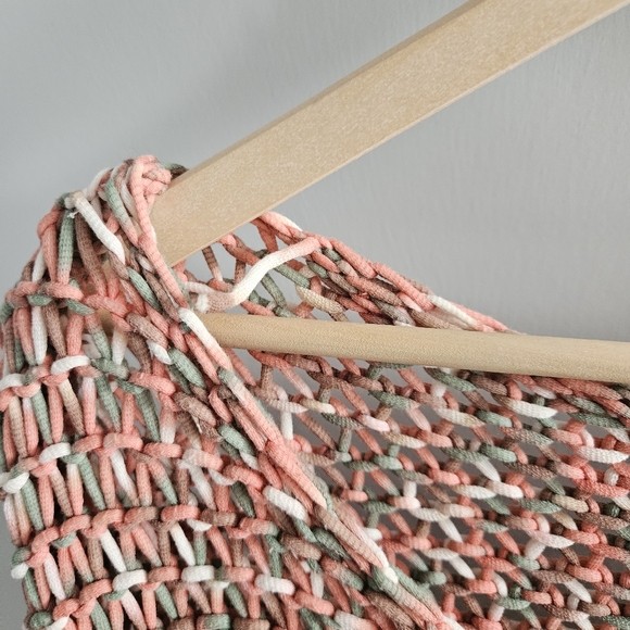 Anthropologie Moth Salina Open Knit Crochet Top Medium Beachy Bohemian - Picture 8 of 12